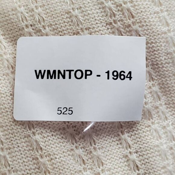 Vanity Cream Sleeveless Open Front Lace Fringe Vest Size L Boho Festival Cardiga - Picture 8 of 8